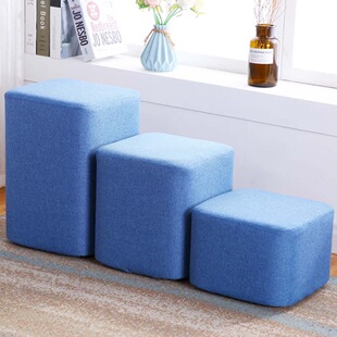 Wholesale Shoe-Changing Stool Solid Wood Fabric Stool Bench Creative Sitting Stool European Style Simple Sofa Fabric