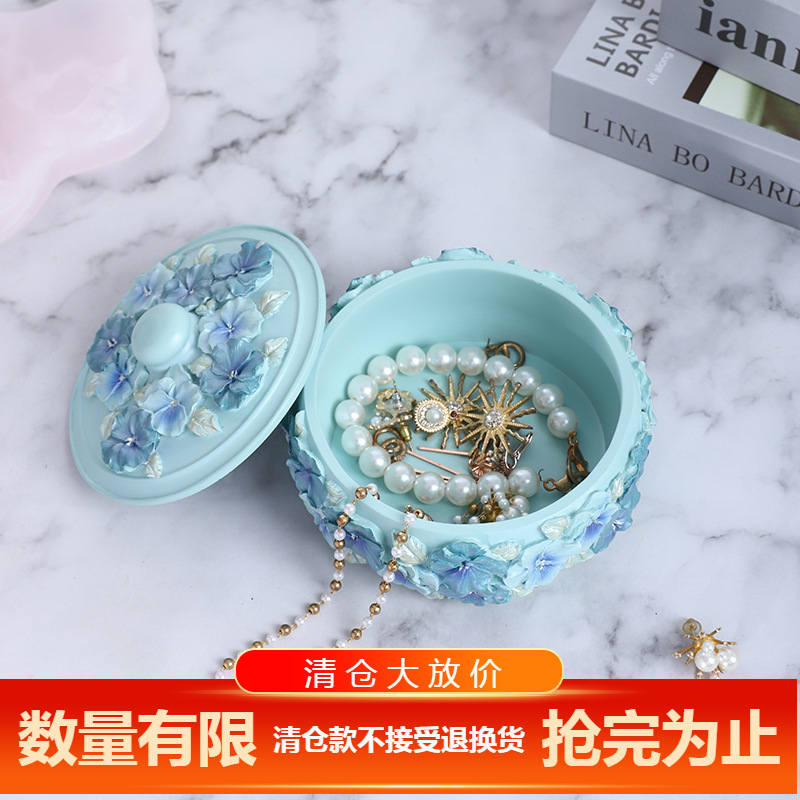 Household Jewelry Box, Creative Ring and Earring Storage Box, Jewelry Box Wholesale, Resin Material, Korean Style