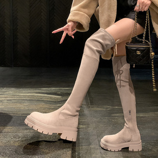 Women's Long Boots 2023 Autumn and Winter New Thick Bottom Small Over-the-Knee Boots Big Tube High Boots