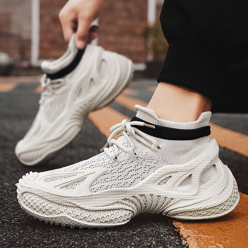 Lujo ligero 2025 verano Douyin sala de transmisión en vivo el mismo estilo Venom zapatos de hombre calcetines deportes correr zapatos de hombre transpirables