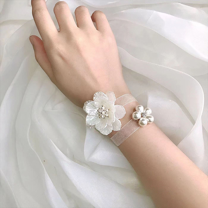 高級ベストマン、ブライズメイド、親の手首の花、コサージュ、結婚式のフルセット、家族の結婚式、新郎新婦のブローチ|undefined