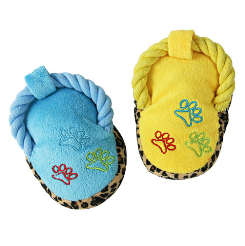 Factory direct sales wholesale new pet toys sound plush flip-flops dog toys wholesale