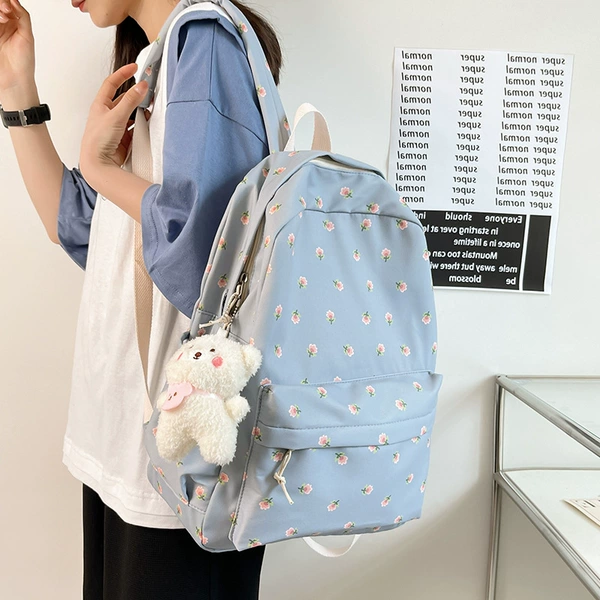 Blue backpack, pendant