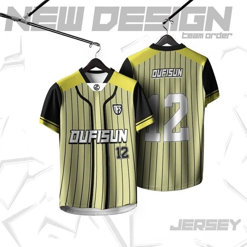 Юго-Восточная Азия Shopee TK Летняя футболка в полоску с 3D-принтом Мужская футболка с блокировкой груди + бесплатный дизайн имени и номера.