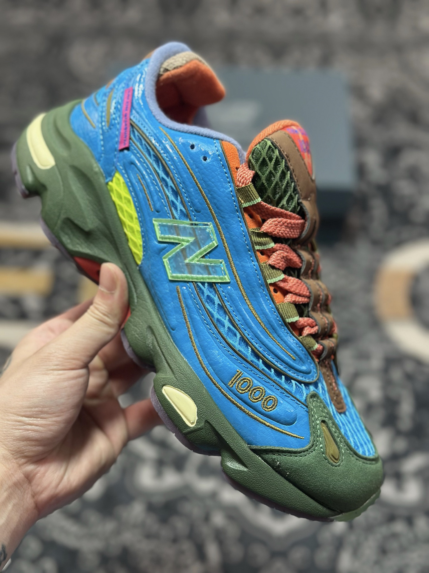 Zapatos de correr retro de alta calidad NB1000 marca conjunta de cuero de malla de suela gruesa zapatos deportivos para hombres y mujeres zapatos de viaje casuales