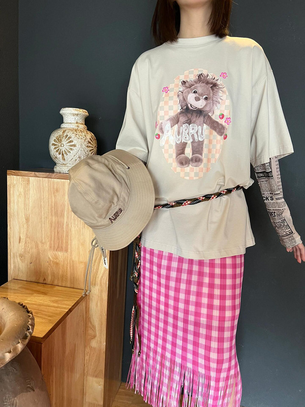 Aubrwn* ベア Tシャツ 深セン南友スポット 25 新作プリント半袖トップス 男女兼用|undefined
