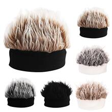 Q 34848 Knit wig integrated cap ��֯�ٷ�һ��ñ�羳����ͨ