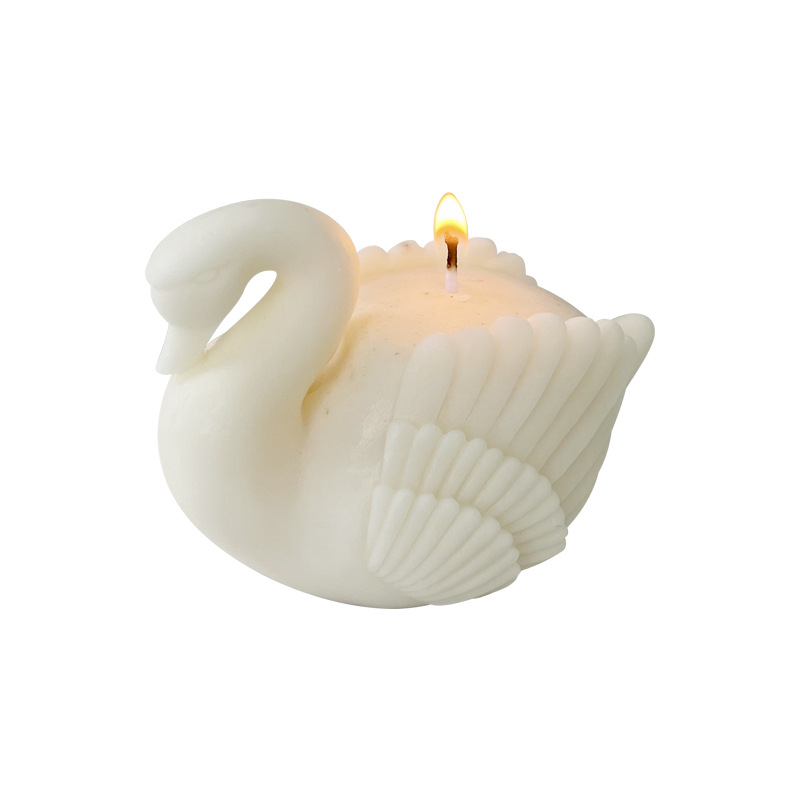 Jiahuimei tridimensional Cisne aromaterapia vela molde de silicona DIY Cisne vela molde de yeso en stock