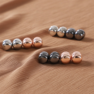 Cross-Border small Bowl alloy bright face strong magnetic buckle women's silk towel buckle shawl dual-purpose brooch collar clip cufflinks magnet stone buckle
