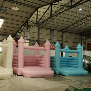Factory Direct Supply white inflatable castle trampoline outdoor children's birthday party wedding balloon layout advertising props