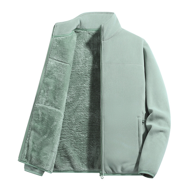 Transfronterizo al aire libre chaqueta de terciopelo para hombres y mujeres 2025 nuevo invierno de terciopelo grueso chaqueta de asalto forro interior chaqueta de terciopelo