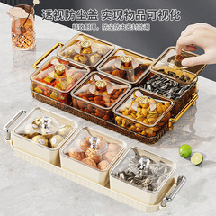 Light luxury compartmentalized dried fruit plate for home living room platter candy box high-value nut plate storage fruit plate fruit tray