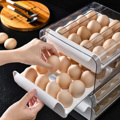 Egg carton double drawer type egg carton egg tray egg carton refrigerator fresh storage box transparent pet box