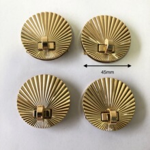 箱包五金配件diy包包转锁圆形锁扣扇形锁扣拧锁