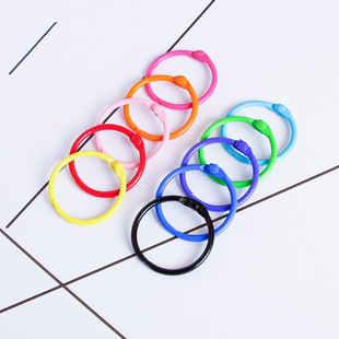 DIY accessories color card ring buckle 30mm metal paint open ring loose leaf ring storage ring key chain