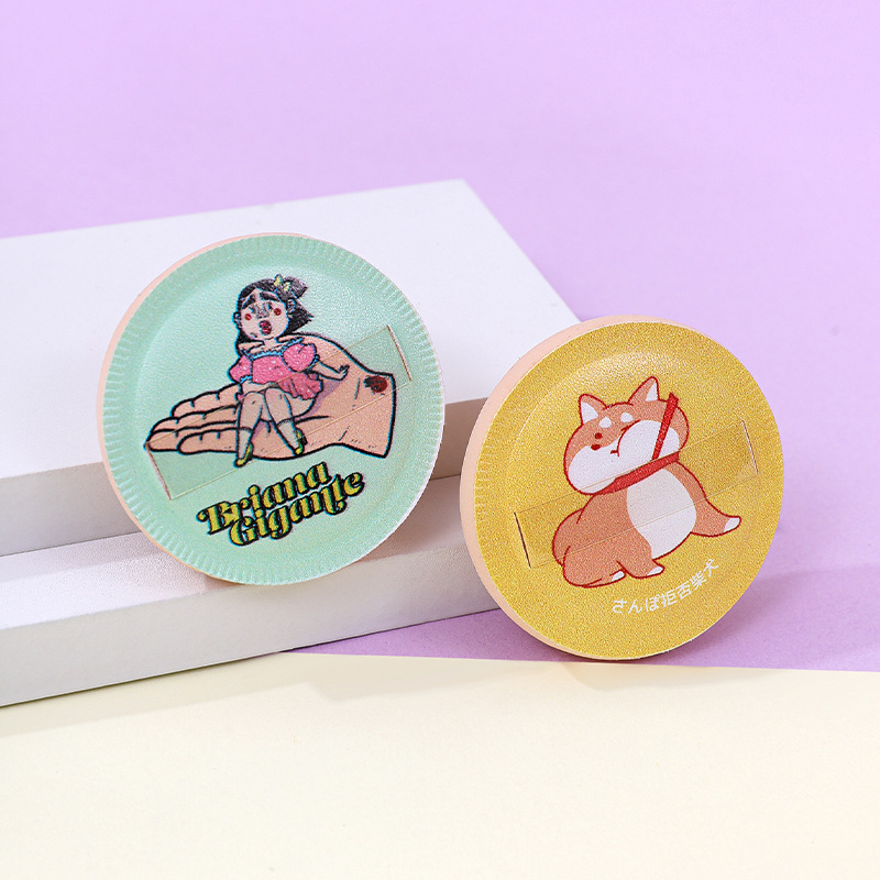 Puff de malvavisco redondo personalizado de fábrica, no coma polvo, seco y húmedo, patrón de logotipo impreso, huevo de belleza al por mayor