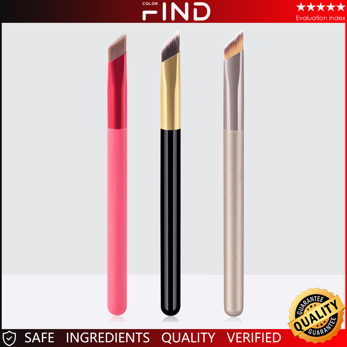 Cepillo de cejas salvaje único Cepillo de cejas de cuatro esquinas cepillo de cejas niebla cepillo de maquillaje de cejas de tres colores ventas directas de fábrica transfronterizas