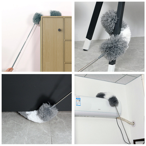 Household Feather Duster for Ceiling Cleaning: Static-Electricity-Based Dust Removal, Long-Reach, Extendable Design for Thorough Dusting