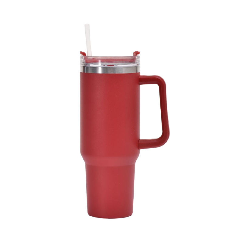 Transfronterizo de acero inoxidable de calidad alimentaria 40Oz Taza Del Coche de gran capacidad de Vacío Termo taza mango portátil taza de helado