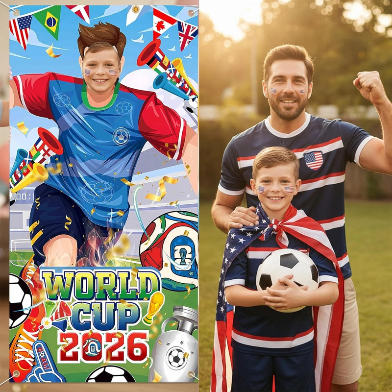 Cross-Border 2026 World Cup Football-Themed Photo Booth Frame Backdrop Indoor and Outdoor Holiday Decoration Setup Cross-Border 2026 World Cup Football-Themed Photo Booth Frame Backdrop Indoor and Outdoor Holiday Decoration Setup