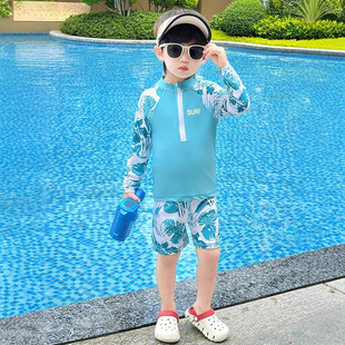 Children's Swimsuit 2025 New Boys Split Swimming Trunks Baby Summer Quick-Drying Sunscreen Hot Spring Beach Vacation Swimsuit