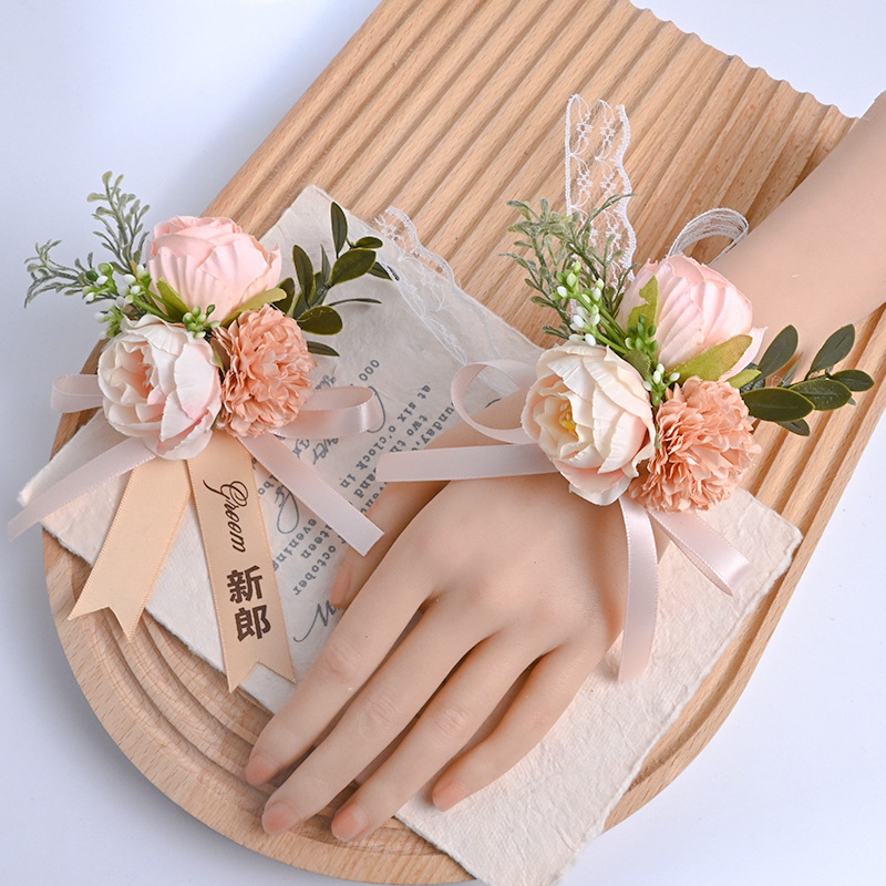 Forest Style Fresh Groomsmen and Bridesmaids Chest Flowers Groom and Bride Wedding High-End Family Full Set of Wedding Supplies