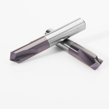 钨钢合金定心钻倒角刀双用90度角铝用钢用55度2刃涂层加长1-20mm