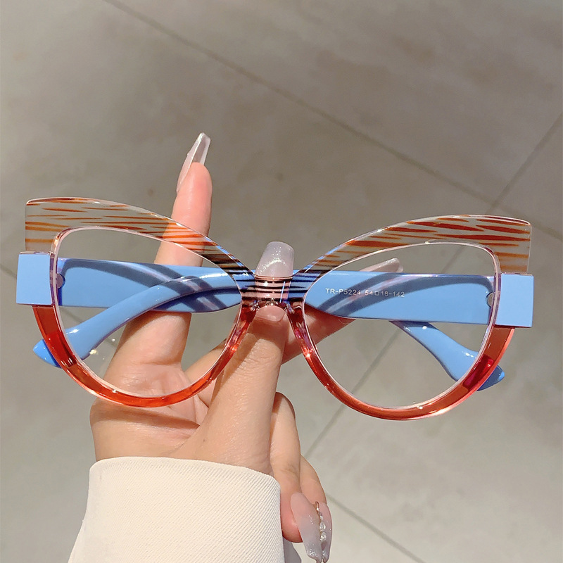90g Weight Full Frame Glasses Structure Glasses Classification PC Lens Material Butterfly Frame Glasses Style Casual, Holiday Occasion Geometric Pattern All Seasons Season Women's Gender Elegant, Simple Style Style Elegant Simple Style Geometric PC Butterfly Frame Full Frame Optical Glasses 3