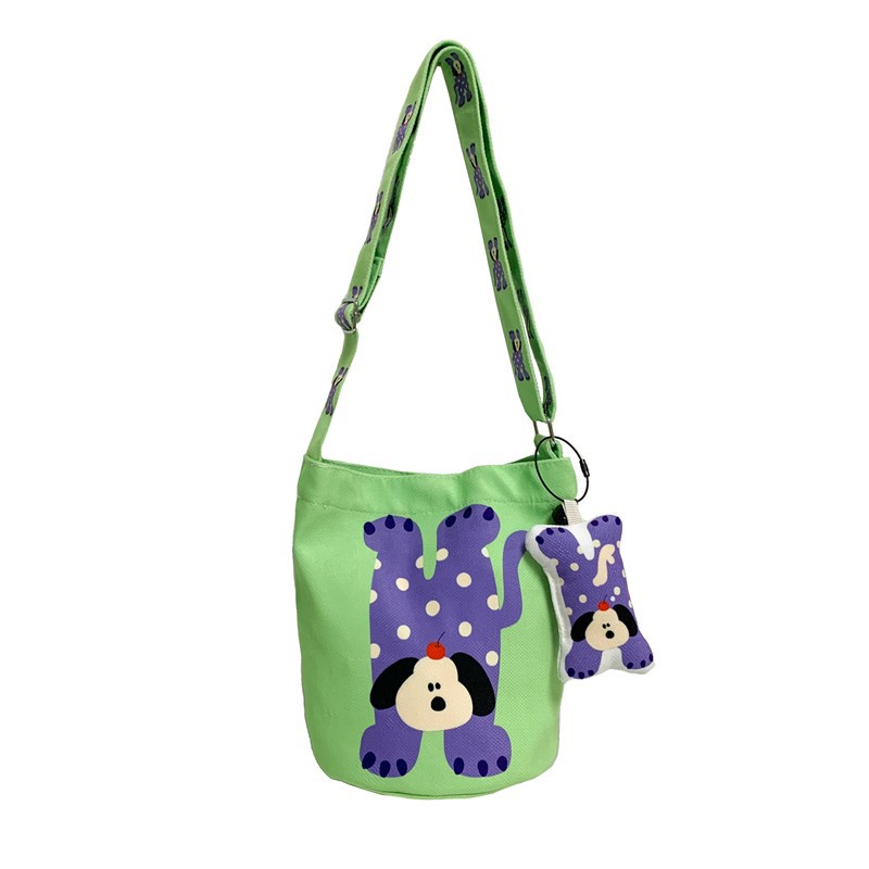 Caricatura encantadora bolsa de hombro de dos lados para niños y niñas, bolsas de cubo de agua para bebés, bolsas de cambio para niños de comercio exterior