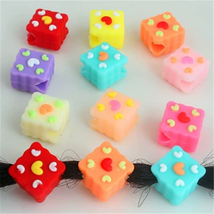 Бусины для дредов сердечки силикон DIY