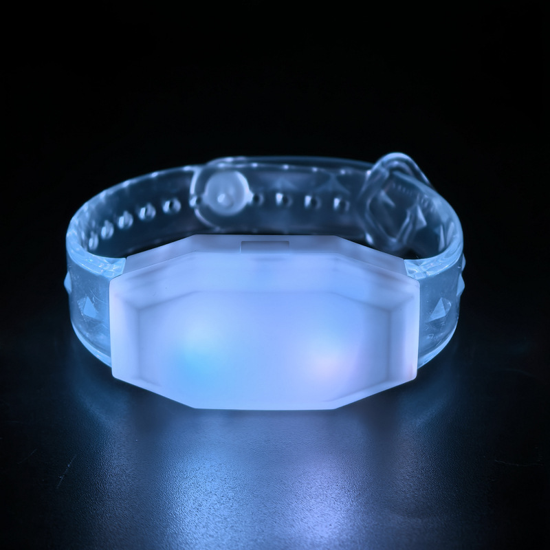 New Stadium-Controlled Led Bracelet Cheering Props Transparent Wristband Color-Changing Remote Control Light-Emitting Bracelet Concert Customization