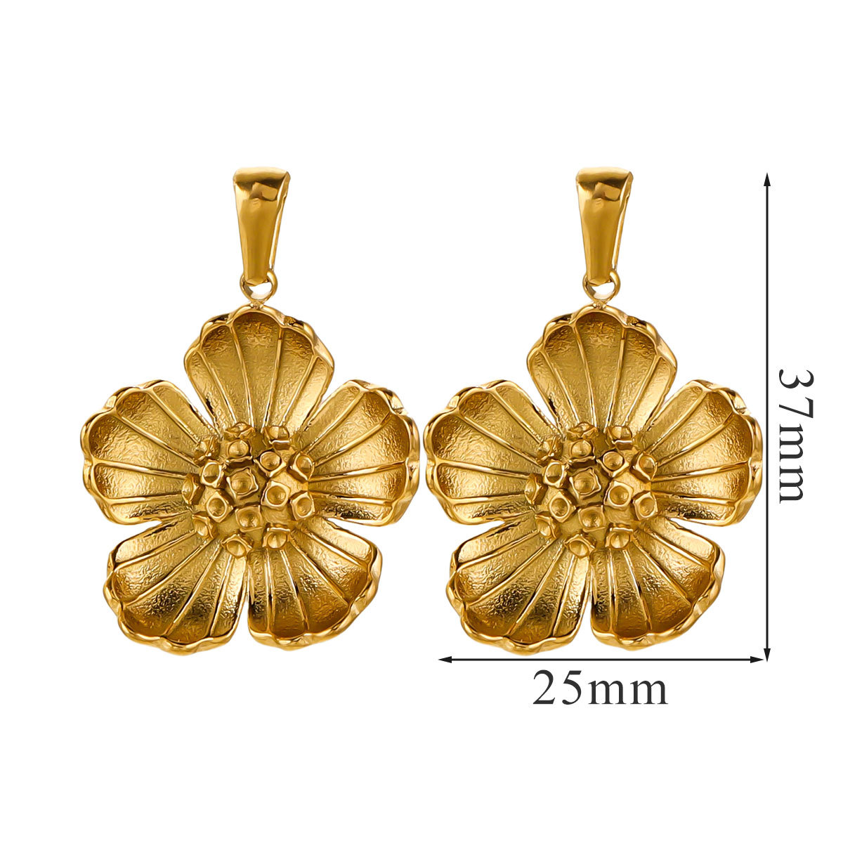 Acero inoxidable 18K dorado flores creativas en el viento nicho collar DIY de verano alta sensación accesorios