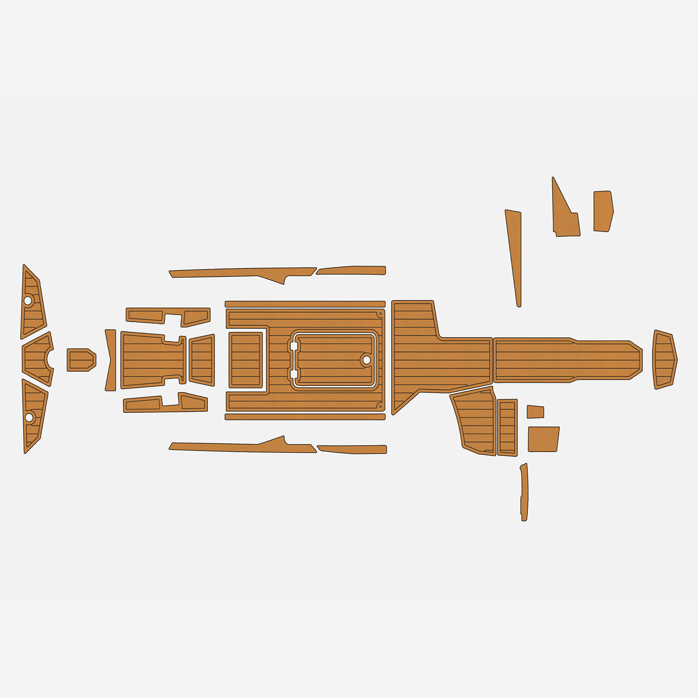 2019 TIGE RZX2 EVA Faux Teak Marine mat foam Floor