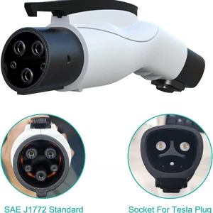 Tesla to American Standard Adapter Tpc to J1772 New Energy Vehicle Charging Gun Adapter Tesla