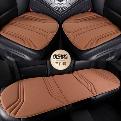 Seat cushion, seat cover — Asia Lion Asia Dragon - elegant-brown-complete-set-of-five-seater-car-three-pieces