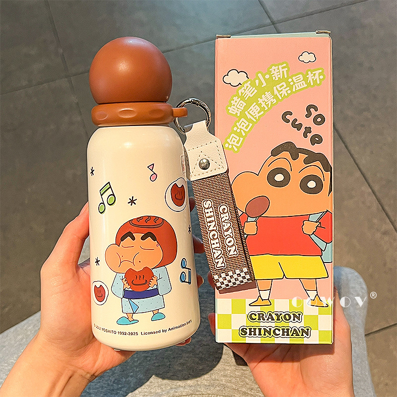 クレヨンしんちゃん共同ブランド魔法瓶カップ女性用新作2025高価値ウォーターカップホームコーヒーカップカップル誕生日プレゼント|undefined