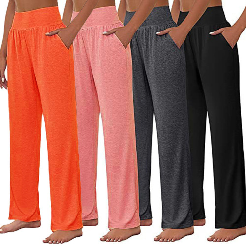 American & European Style Wide Leg Yoga Pants Loose Sports Pants High-Waisted Casual Pants Exercise Slow Running Pants