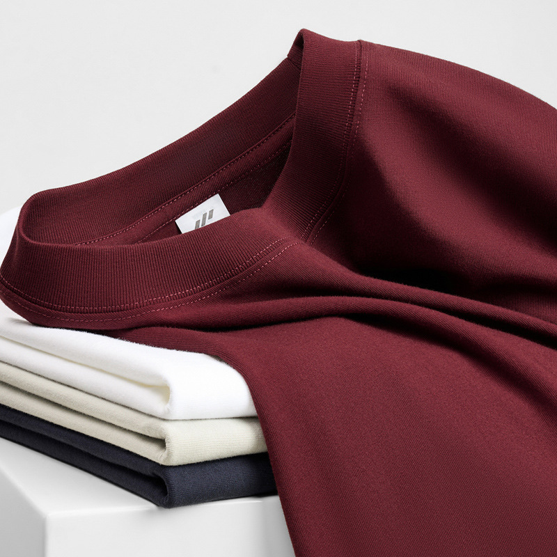 230g精梳亲肤棉宽松百搭纯棉长袖t恤男2024秋冬季纯色内搭打底衫