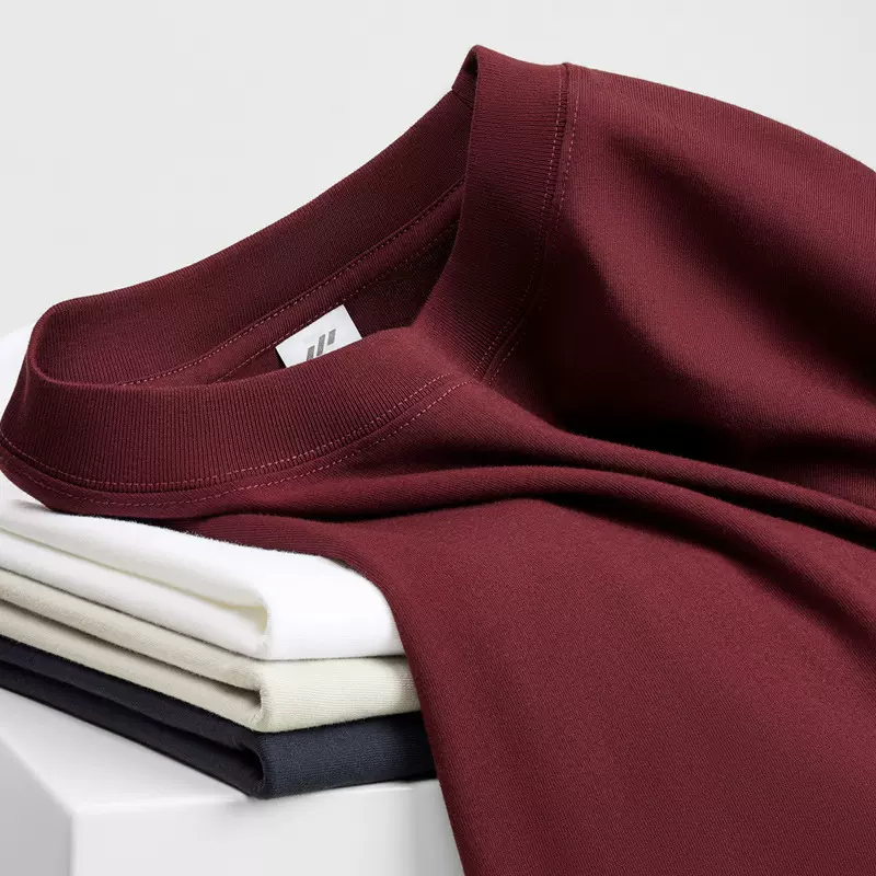 230g精梳亲肤棉宽松百搭纯棉长袖t恤男2024秋冬季纯色内搭打底衫