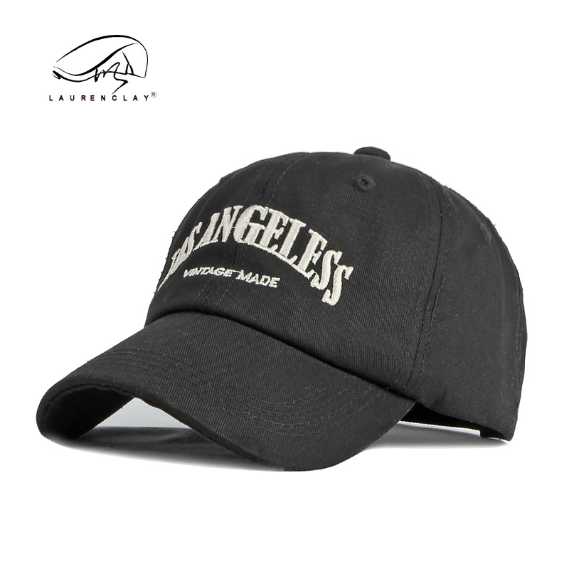 Sombrero de algodón lavado bordado letra LOS ANGELESS verano a prueba de sol gorra de béisbol para hombres y mujeres