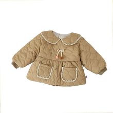 宝宝罩衣婴幼儿加厚夹棉反穿衣儿童秋冬新款夹棉外套小孩罩衫