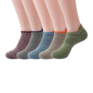 Pure - Cotton Socks Men's Wholesale Towel Boat Socks Thickeneded Sports Running Socks Outdoor Hiking Mountaineering Terry