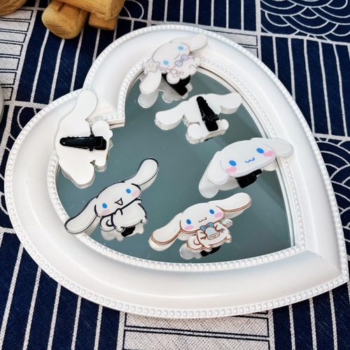 Acrylic Hair Clip DIY Decal for Cute Cartoon Dog Charm, Duck Bill Clip for Students and Girls