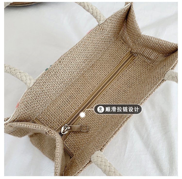 A new 2024 Korean-style cotton, linen and canvas woven small bag for women, simple, fashionable and casual college student handbag undefined