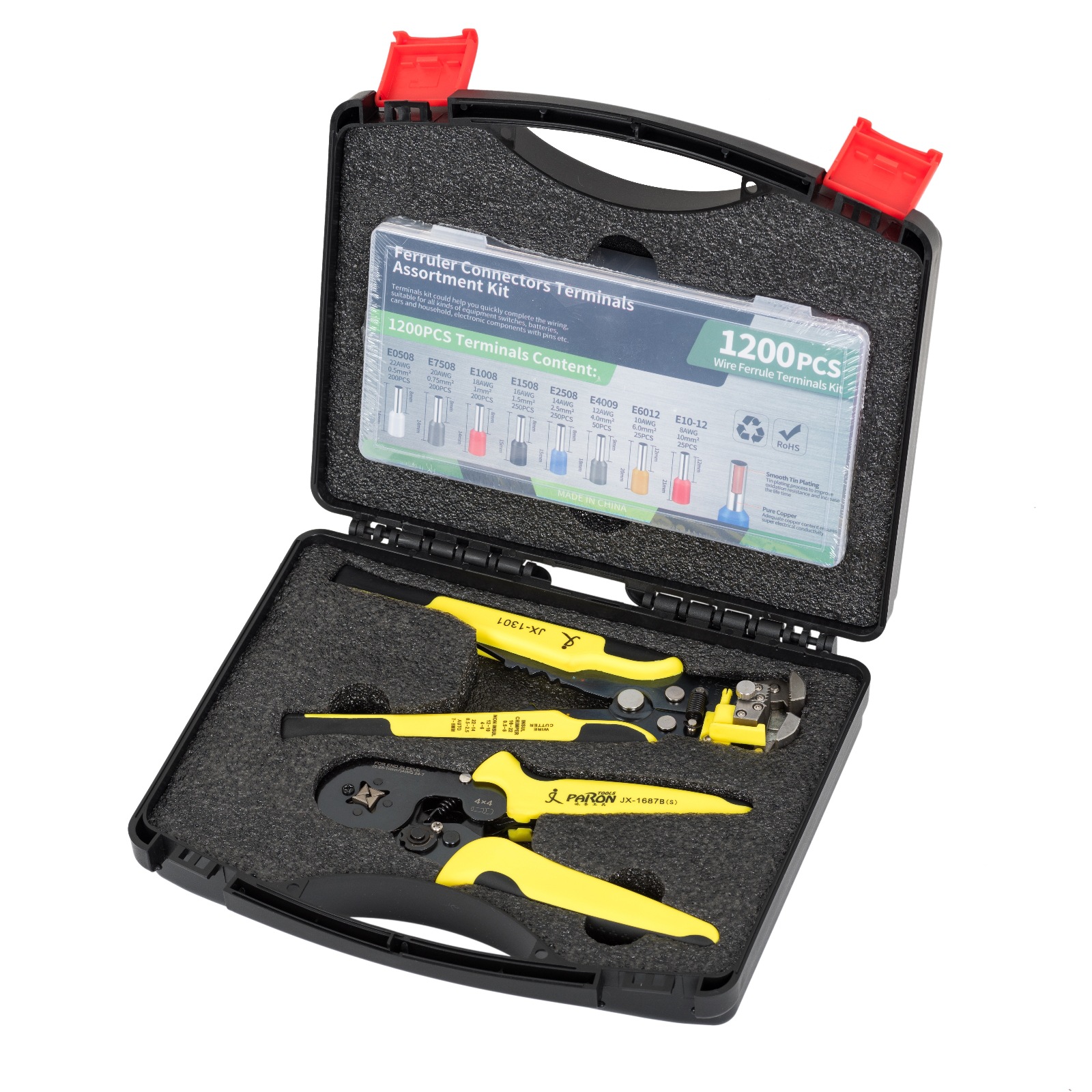 派荣新款自动剥线钳6/4压线钳组合套装 多功能剪线钳端子压接钳