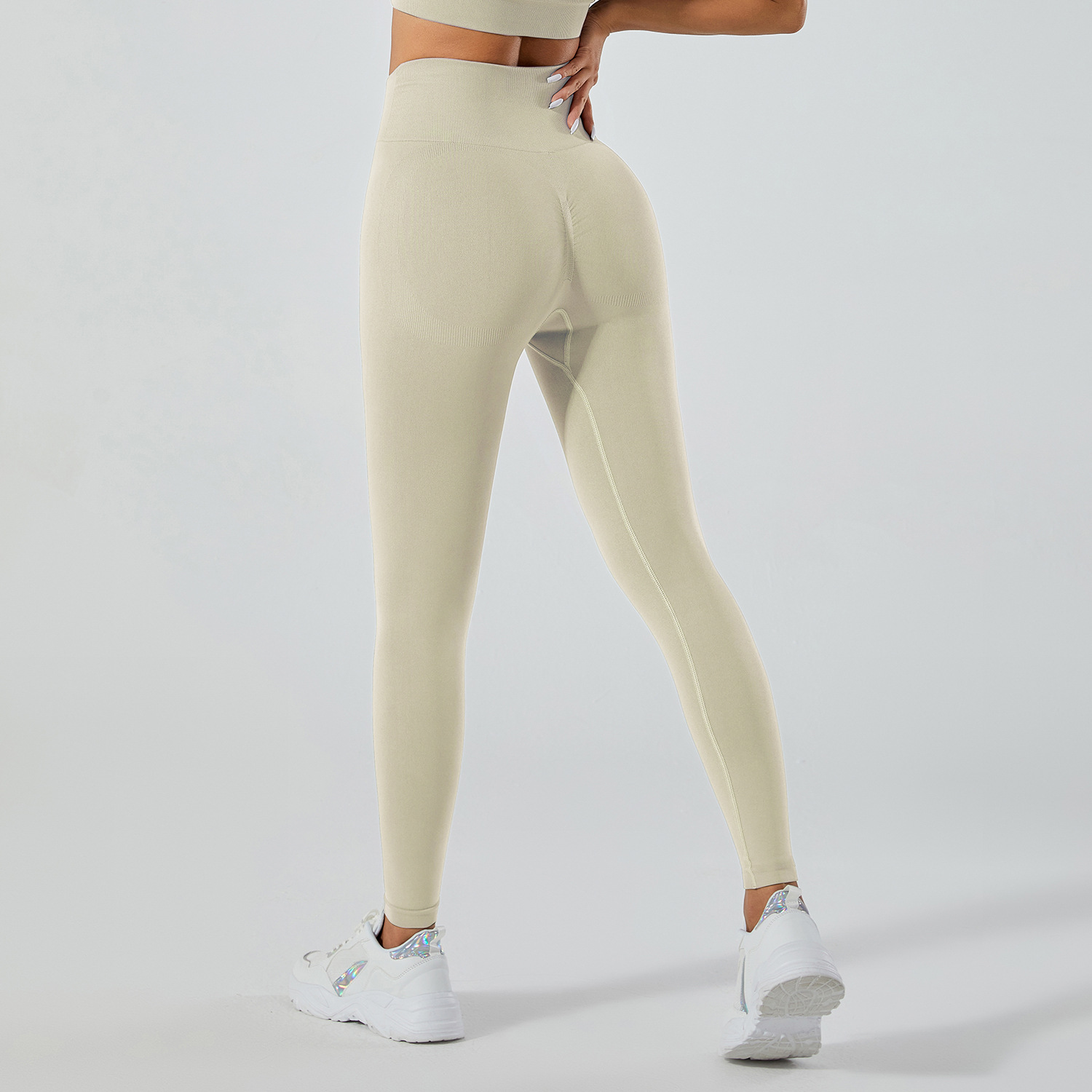 Sin vergüenza línea pantalones de yoga Levantamiento de cadera de cintura alta de mujer melocotón Medias elásticas de cadera Pantalones deportivos correr pantalones de fitness Pantalones