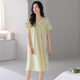 2025 New Style Nightgown Women's Summer Mid-length Pure Cotton Short-sleeved Pajamas Women's Thin Summer Home Clothes dress