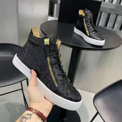 Autumn and Winter mid-top cowhide comfortable hair stylist casual board shoes side zipper versatile fashion brand lace-up leather short boots for men