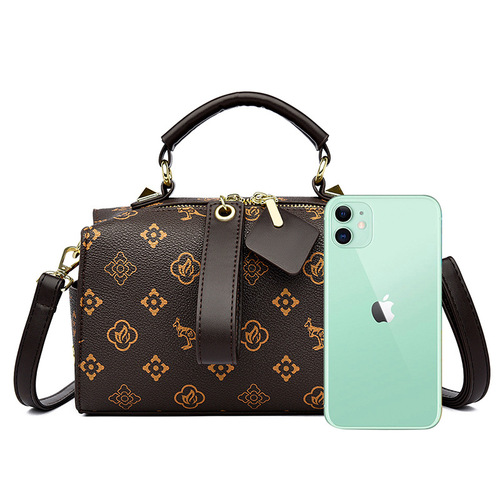 Hand-held women's bag  new summer versatile casual Boston bag Instagram popular fashionable shoulder crossbody bag