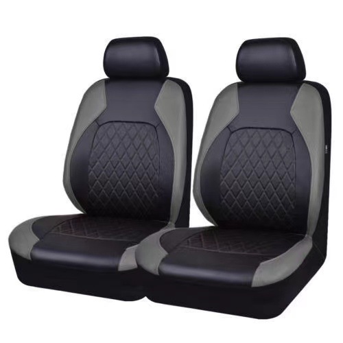 Cubierta de asiento de coche de comercio exterior transfronterizo de una sola línea de diamante de tela escocesa de cuero acolchado de cuero de PVC de cuero de la PU cubierta de asiento universal del coche